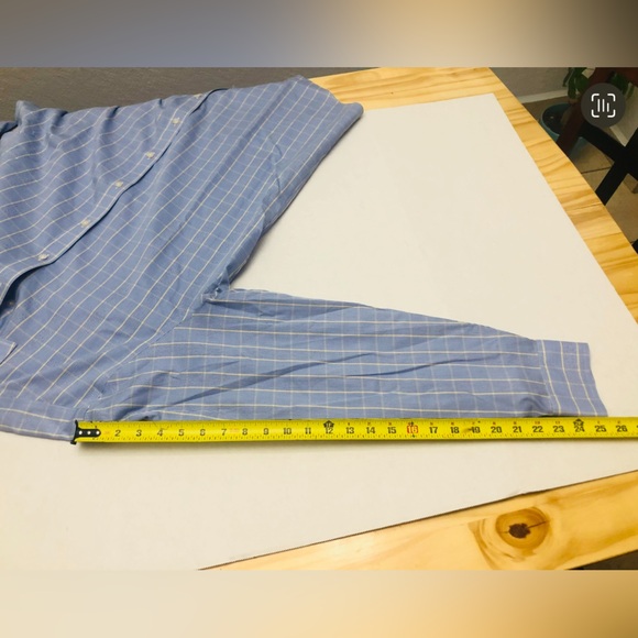 Charles Tyrwhitt  Blue Long Sleeve Shirt SIZE 17.5 44 Men  Button Up - Picture 10 of 10